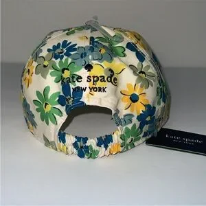 NWT KATE SPADE Floral Design Womens Cap Hat Embroidered Logo.  Floral Hat kate spade | Accessories | Nwt Kate Spade Floral Design  main image 3